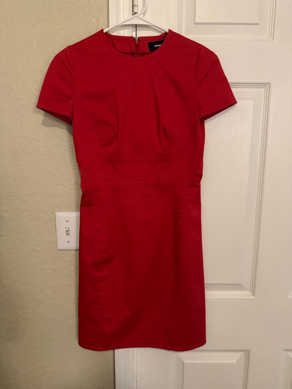 DSQUARED2 Red Short-Sleeve Mini Dress